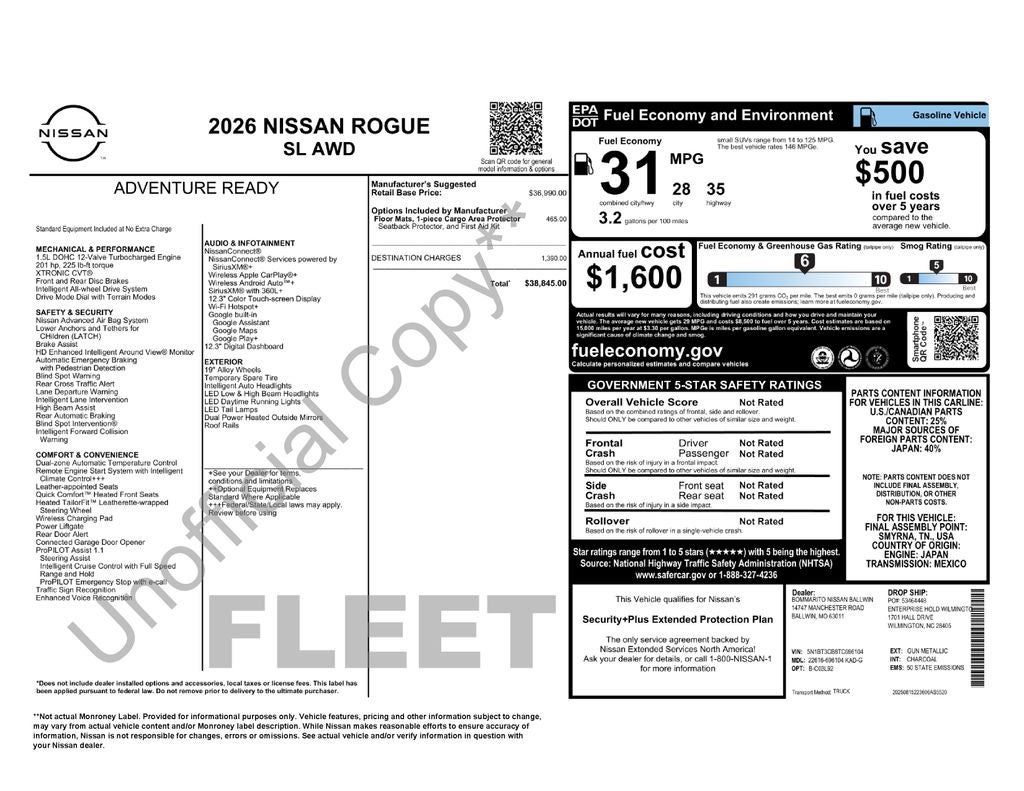 2026 Nissan Rogue SL