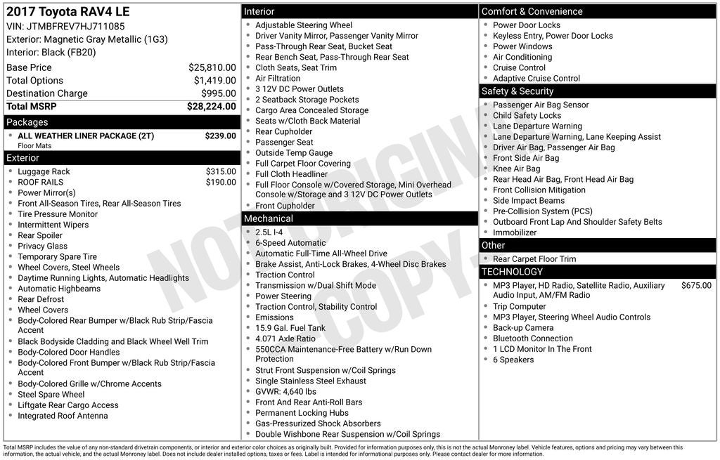 2017 Toyota RAV4 LE