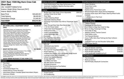 2021 RAM 1500 Big Horn/Lone Star