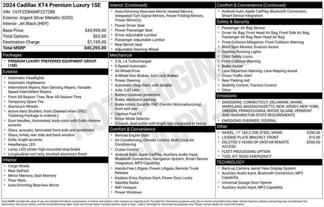2024 Cadillac XT4 Premium Luxury