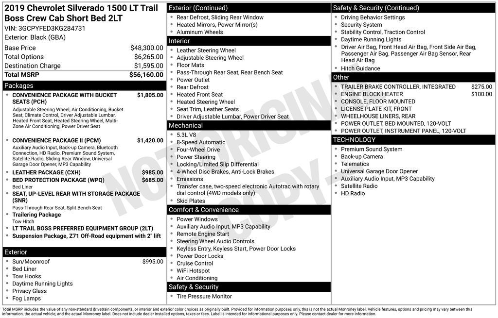 2019 Chevrolet Silverado 1500 LT Trail Boss