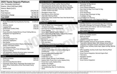 2025 Toyota Sequoia Platinum