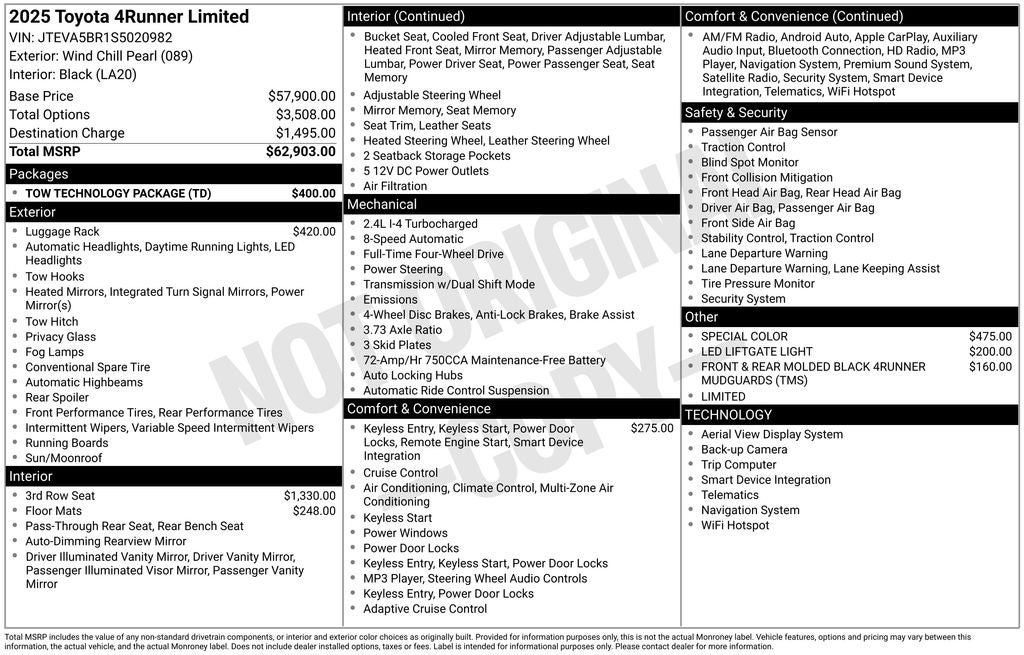 2025 Toyota 4RUNNER Limited