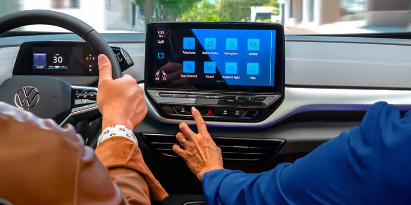 ID4 model interior display panel view